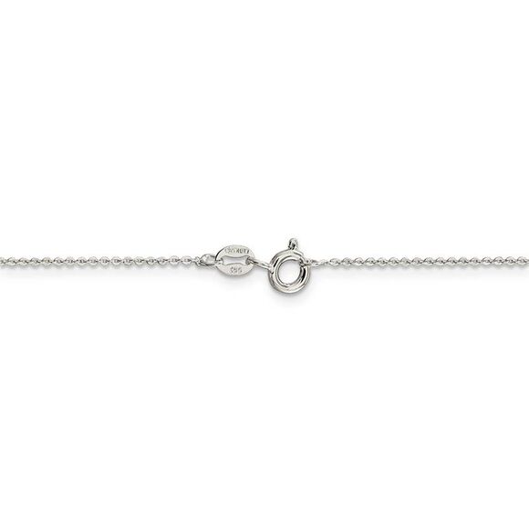1.1mm Sterling Silver Flat Cable Chain Necklace, 16 Inch - Picture 4 of 8
